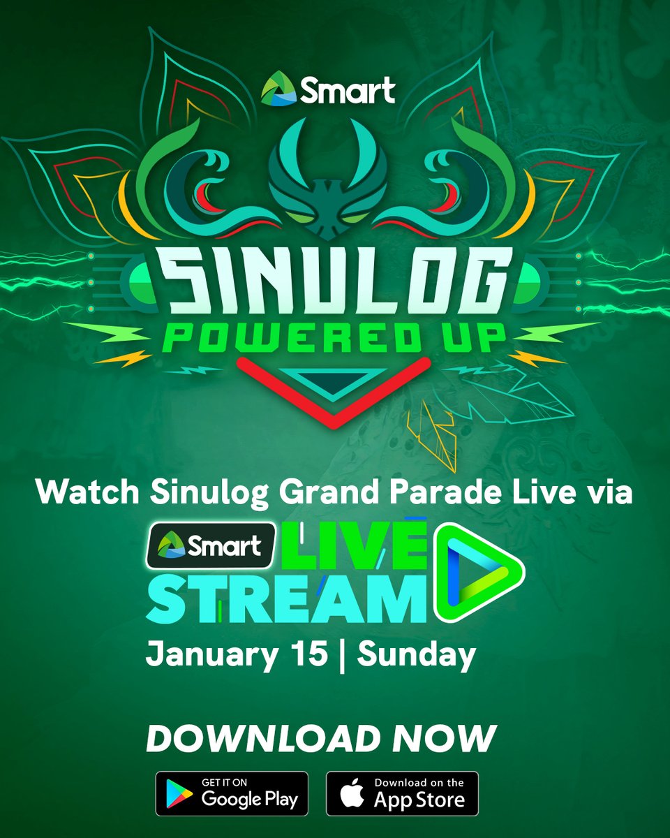 LiveSmart's tweet photo. We are bringing Sinulog to you! π
Catch the Sinulog Grand Parade LIVE on the Smart LiveStream App tomorrow, January 15, 2023 at 8AM.
Download the app now: https://t.co/828XHvgjEu
#SmartSinulog #PoweredUpSmart #SmartLiveStreamApp https://t.co/2UWIE1sJm0
