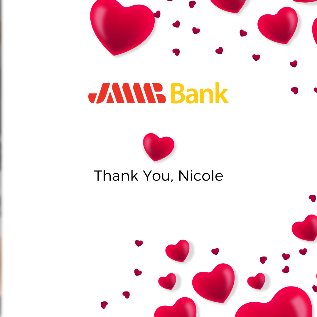 jmmbgrouptt's tweet image. 𝐘𝐨𝐮’𝐫𝐞 𝐚𝐭 𝐭𝐡𝐞 𝐡𝐞𝐚𝐫𝐭 𝐨𝐟 𝐚𝐥𝐥 𝐰𝐞 𝐝𝐨.

We are immensely grateful for the kind words shared by our JMMB client.

We are so proud of Tyrell Beckles for representing our company with excellence.

😀

#jmmbtt #jmmbcares