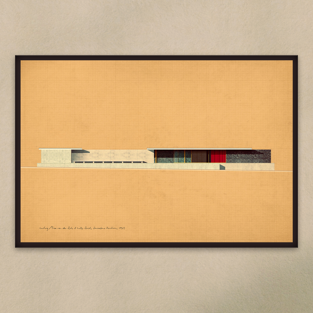 Ludwig Mies van der Rohe & Lilly Reich, Barcelona Pavilion, 1929. Available as limited edition print:  bit.ly/3H4Fh9U #miesvanderrohe #architecture