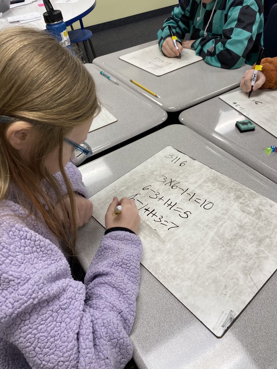 HillmanClass's tweet photo. I loved the engagement of ⁦these sixth grade mathematicians yesterday when bowling for numbers using Building Thinking Classroom vertical surfaces. Then students played a little silent ball to end class time. ⁦@ms_mott0⁩ #1GC https://t.co/ySscaLday9