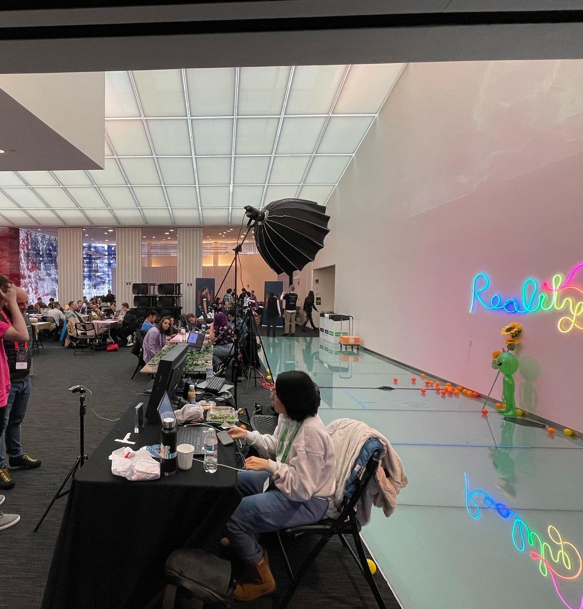sercan314159's tweet photo. It is so exciting to be back at #MIT @mitmedialab for the MIT Reality Hack 2023 #MITRH23 #MITRealityHack #HackToTheFuture w/ the lovely people of @BornStudiosLtd We are already on the second day! Looking forward to the judging tomorrow and seeing all the amazing projects 🧑🔧🧑💻🎉❤️ https://t.co/dJwPrc9hLA