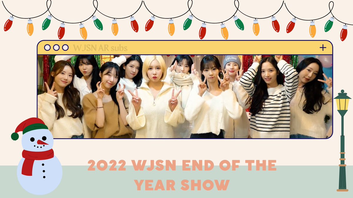 WJSNARsubs's tweet photo. برنامج UZZU TAPE حلقة 197 | عرض وجسن لنهاية عام 2022 🎄🎁

🖇 https://t.co/HTBkMzGgzn
مشاهدة ممتعة ~
#WJSN https://t.co/zowaMguRCt