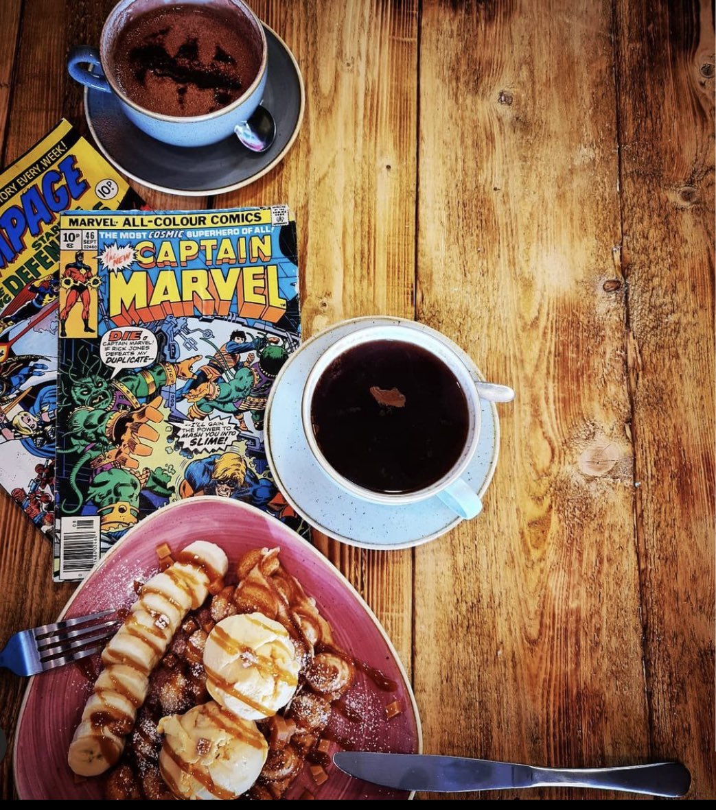 Waffles and Coffee on a rainy day 😋☕️