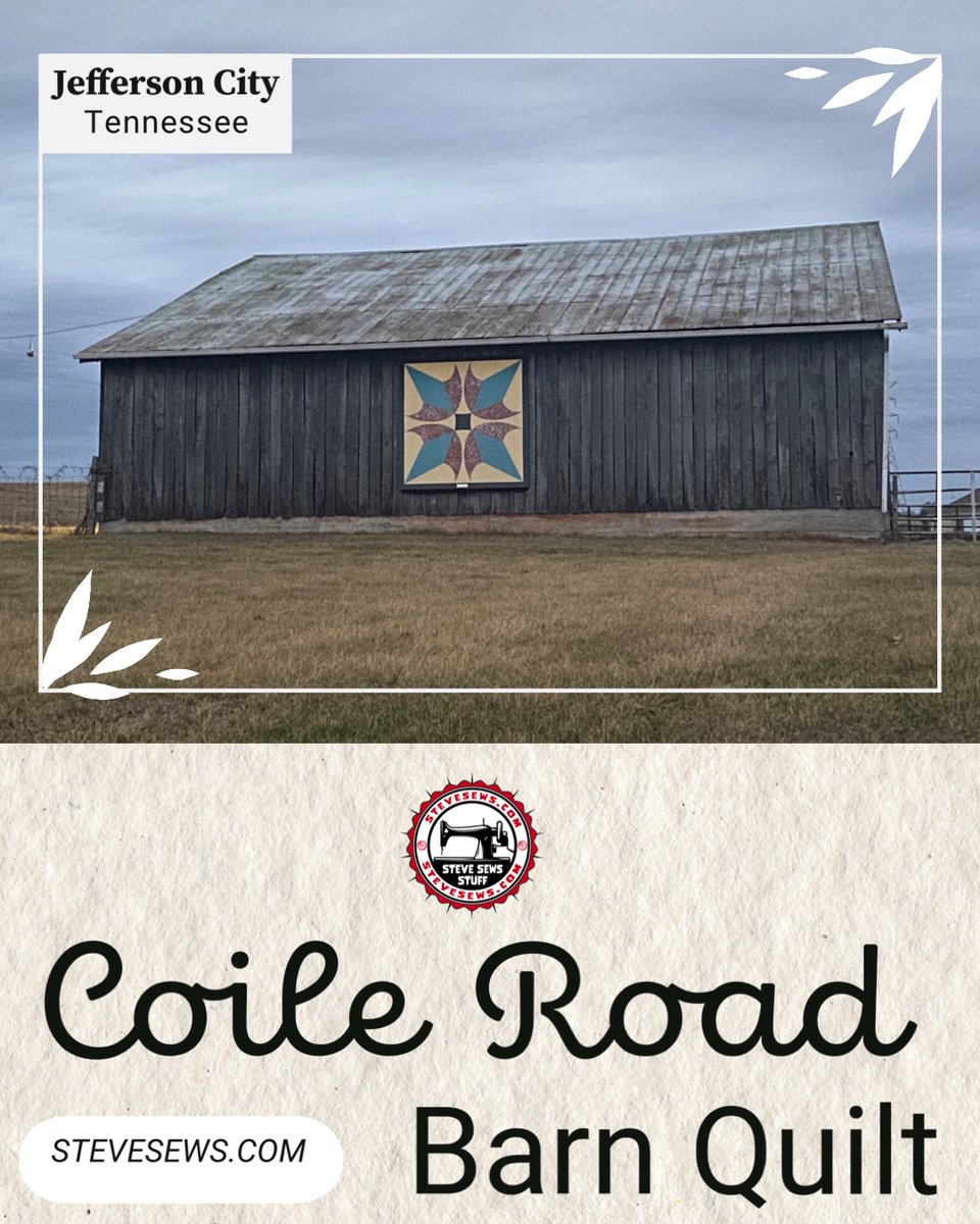 Coile Road Barn Quilt is a blog post about a barn quilt in Jefferson City, Tennessee.
#barnquilt #quiltbarn #barn #jeffersoncitytn 
Read more: stevesews.com/coile-road-bar…