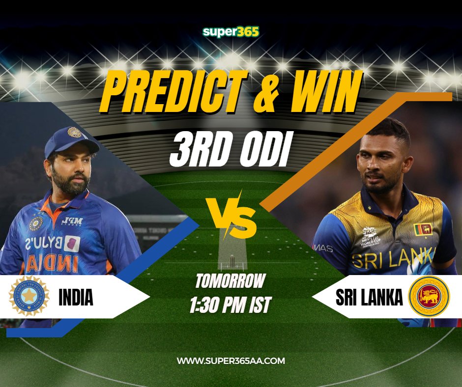 super3652's tweet photo. Don't miss out on the ODI Matches, predict and win amazing rewards with Super365.

Hurry, get bonus to play online: https://t.co/PsHXcSUpCd 

#INDvSL #SLvsIND #BBL12 https://t.co/pzmlGlfsee