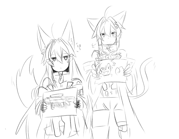 うちの子豆知識
ハロちゃんはお絵描きが上手で咲子ちゃんは下手 