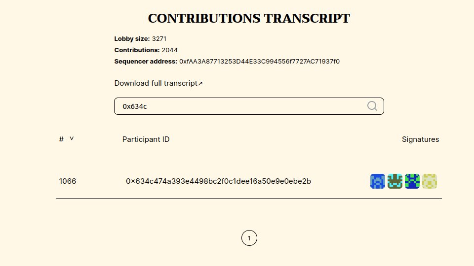 dankrad's tweet photo. Contributed to the KZG ceremony!

Amazing work @CarlBeek @trent_vanepps and everyone who contributed! 
This will likely not only be the ceremony with the most participants, but also the most secure due to different implementations and entropy sources contributing. https://t.co/fasJPp8Tj5
