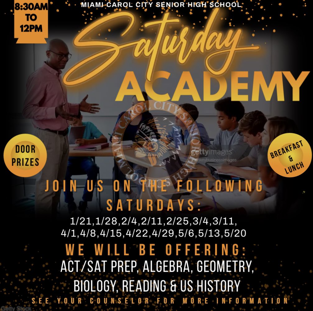 Beginning next Saturday‼️<a href="/MDCPSNorth/">M-DCPS North Region</a> <a href="/docstevegallon/">Dr. Steve Gallon III</a>