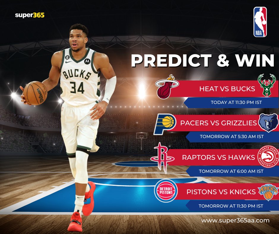 Don't miss out on the basketball matches, predict and win amazing rewards with Super365.

Hurry, get bonus to play online: bit.ly/3QuiGWy 

#NBATwitter #BasketballCL #nbabasketball #nbaplayoffs #NBAFinals2022 #NBATwitterLive