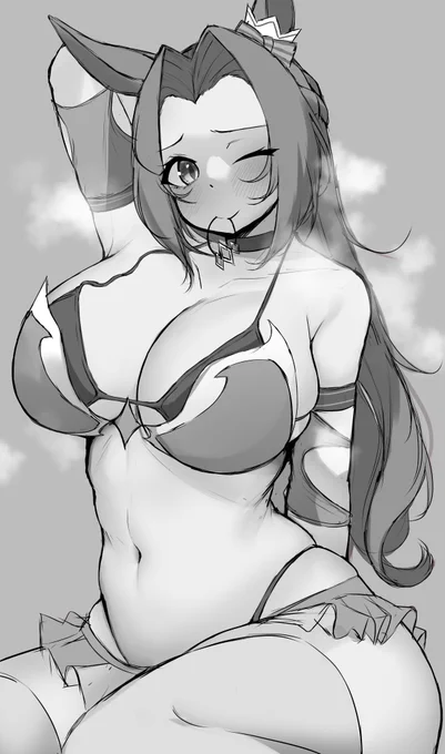 #ウマ娘カワカミプリンセスのグレーラフです。 
