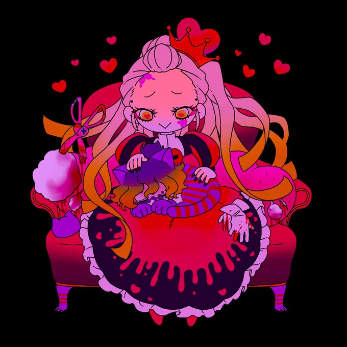 #彩度100にすると超派手サイケ可愛い 