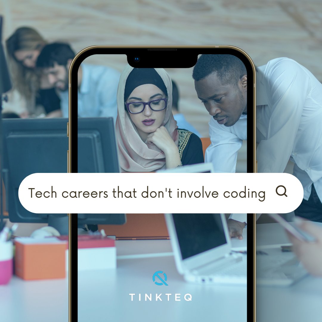tinkteq's tweet image. Coding skills may be helpful, but they are not always required! 
Follow @Tinkteq for more tips and resources on how to build a career in IT.  
#tinkteq #nocodingrequired