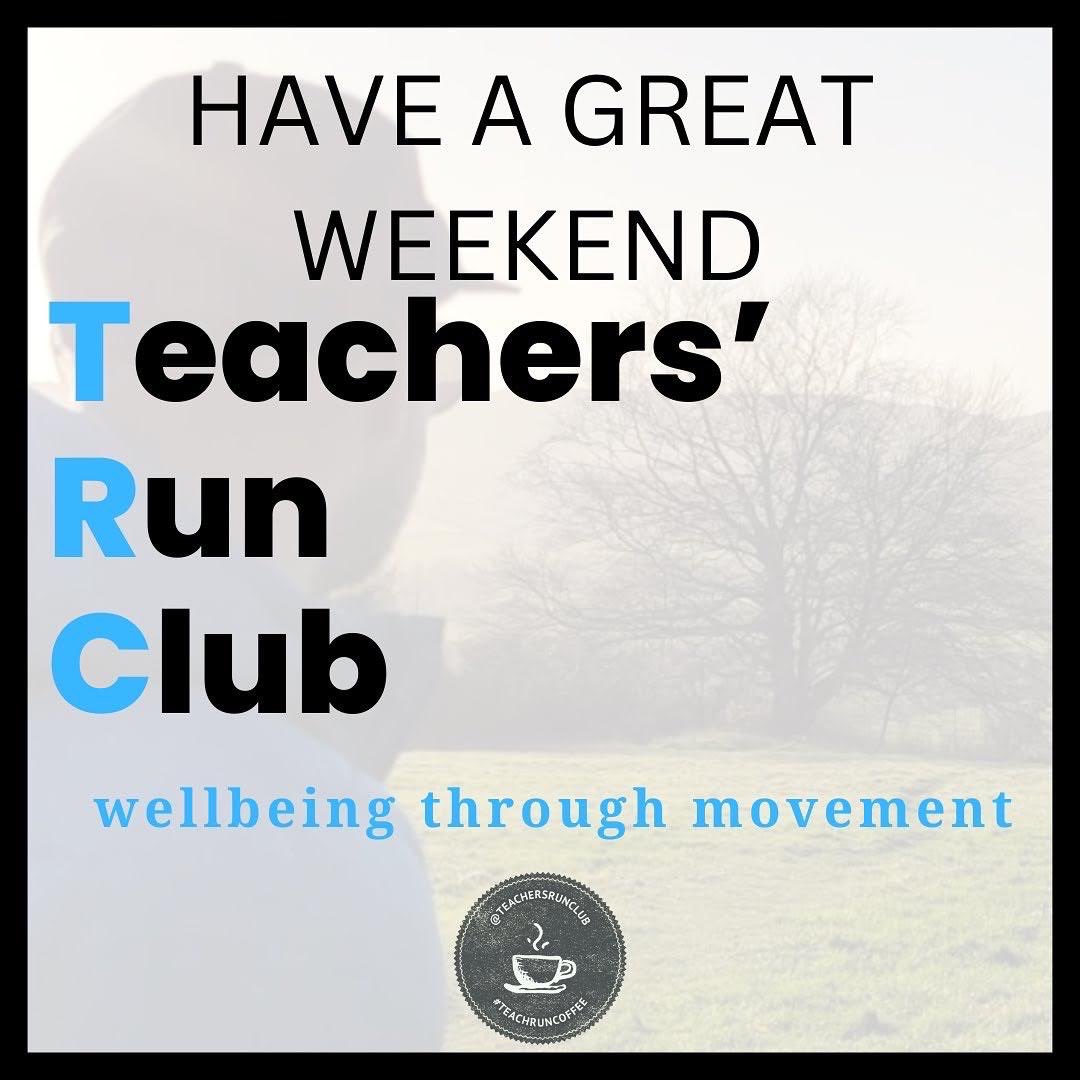 TeachersRunClub's tweet photo. Happy #Saturday #TeachersRunClub⁣
⁣
Let us know what you have planned for the weekend! ⁣
⁣
Are you having to brave another wet day?⁣
If you made it to #parkrun let us know where &amp; how you got on!⁣
⁣
Have a great #weekend TRC! ⁣
⁣
#teacherswhorun #educhat https://t.co/PMPrYlHwTQ