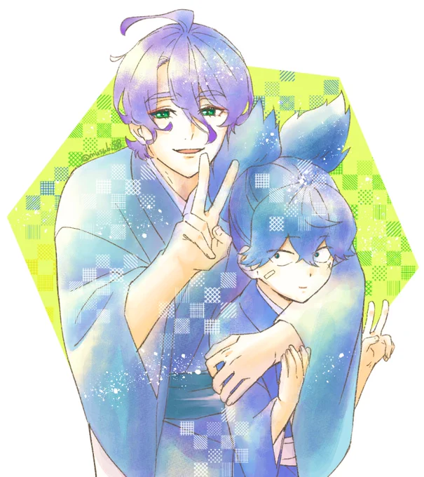 歌仙さんと小夜さん #フォロワーさんの推しが描きたいモリヤマ リンさん、ありがとうございましたー! 