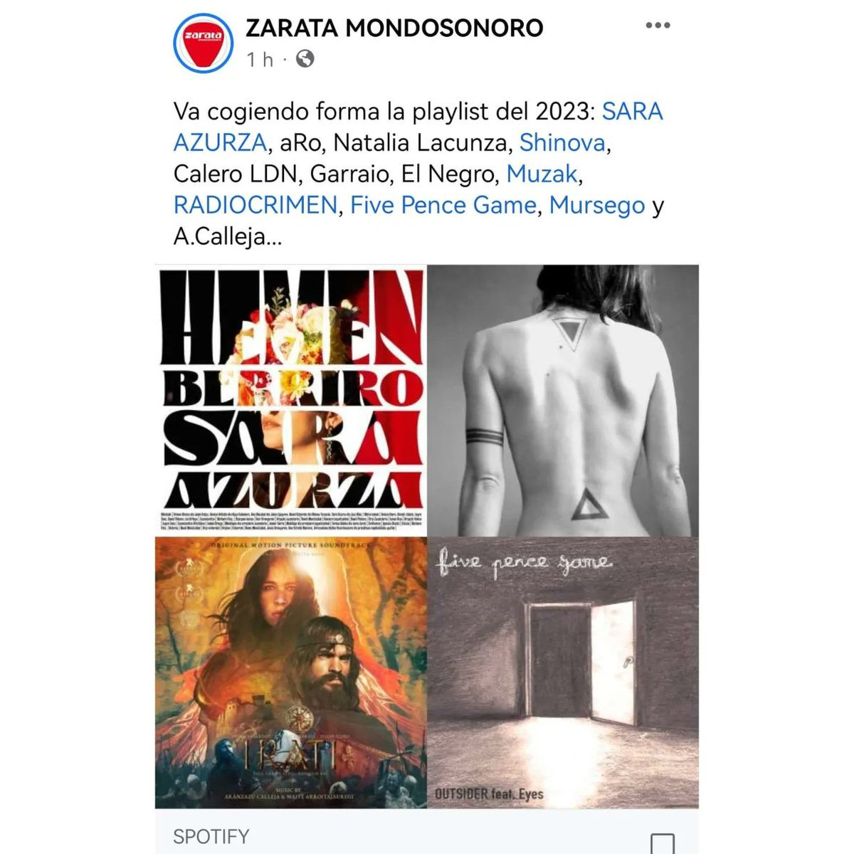 Gracias a @zaratamondosonoro por incluirme en el playlist con el nuevo single con Eyes.

open.spotify.com/playlist/6KqRu…