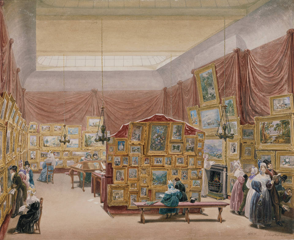 The Gallery of the New Society of Painters in #Watercolour
 by George Scharf, 1834

#SaturdayInArt 
#ArteYArt 
#ArtLovers