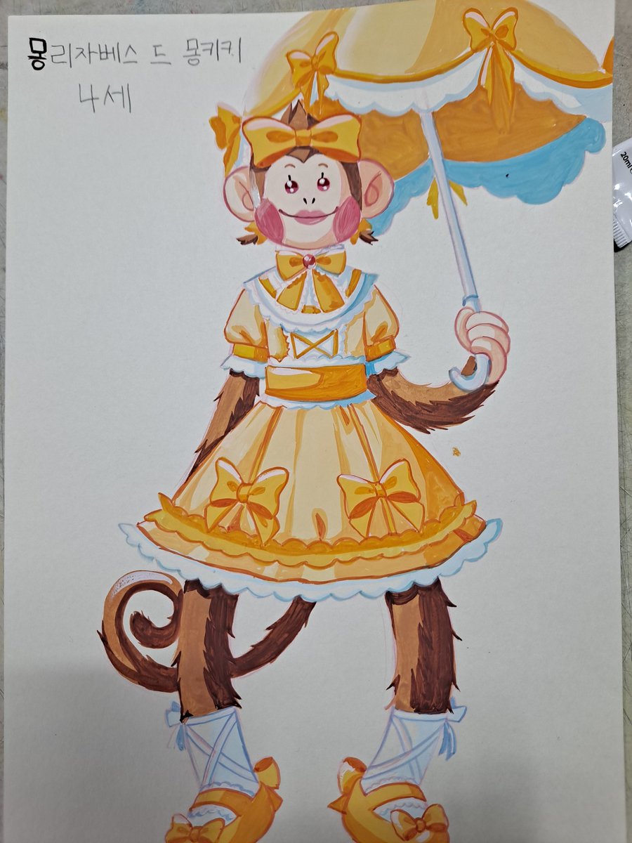 juju_o_'s tweet photo. 랜덤 그림 키워드 돌렸는데 로리타, 원숭이 나오길래 재밌어보여서 그려버렸다 ㅋㅋ https://t.co/M95uKjsXYV
