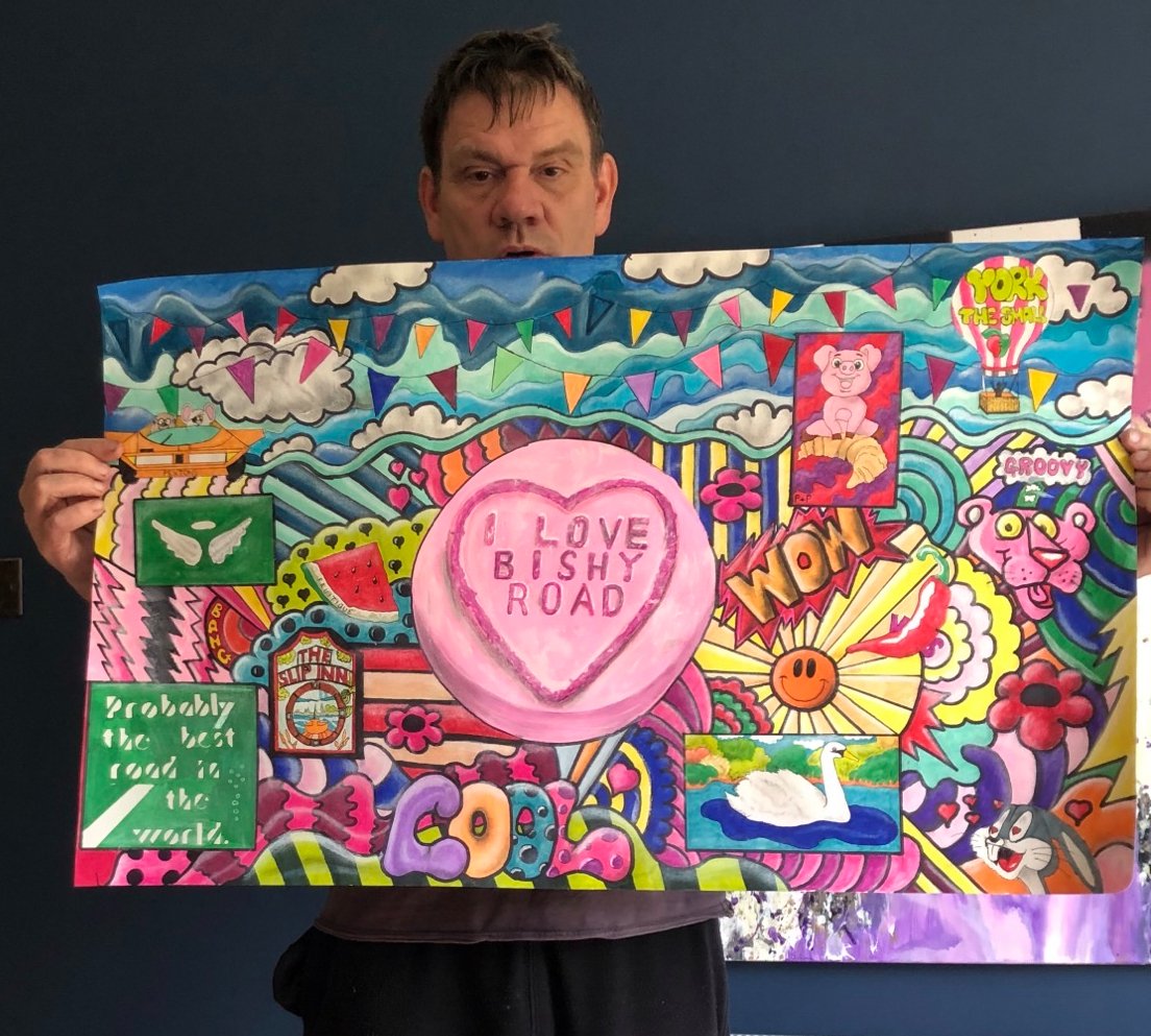 JanetHalmshaw's tweet photo. I love Bishy Road York painting by Paul Halmshaw #York #YorkCity #YORKSHIRE #yorkcity #bishyrd #bishopthorperoad #york #painting #yorkart #yorkshireart #yorkcityfc #aty #nft #anime #colour #theshambles #yorktourist https://t.co/3Bx7BToEp6