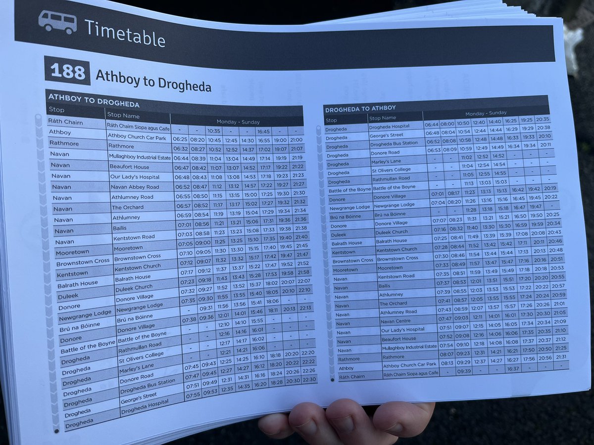 orourke_darren's tweet photo. Fresh morning in #Kentstown.
🚌 New 188 bus service starts on Monday serving Athboy-Navan-Kentstown-Duleek-Donore-Drogheda.
A long time coming but very, welcome. Well done to all who campaigned for it. Hopefully it will be a great success. https://t.co/PFSCVqgKvz