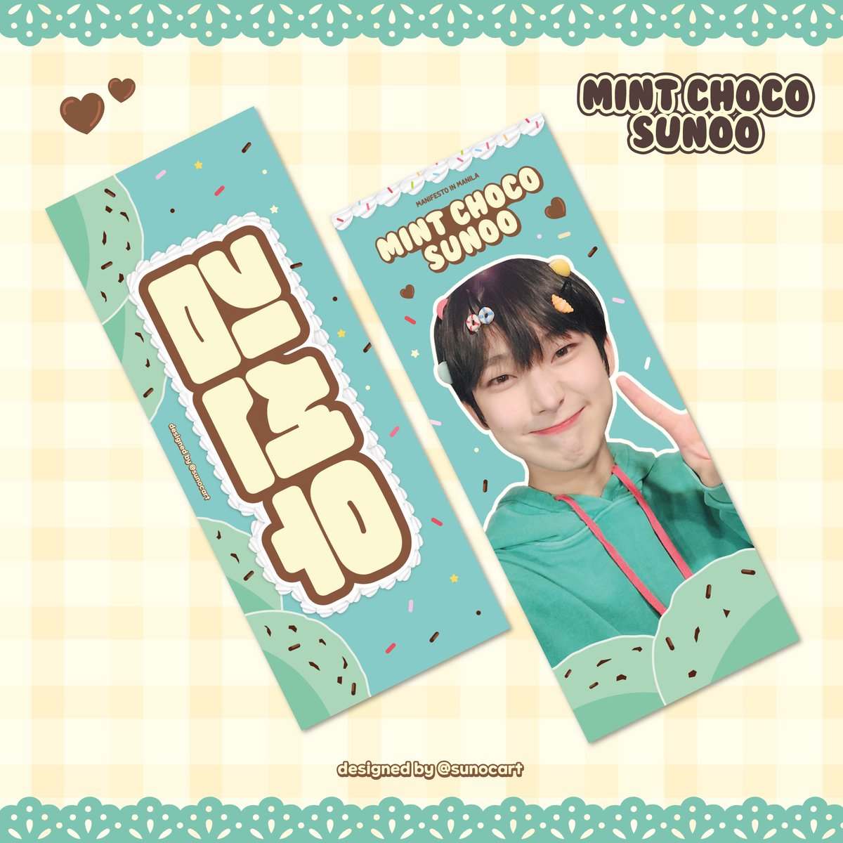 sunocart's tweet photo. ⠀𝗠𝗔𝗡𝗜𝗙𝗘𝗦𝗧𝗢 𝗜𝗡 𝗠𝗔𝗡𝗜𝗟𝗔 .ᐟ
⤾·˚ ༘ mint choco sunoo﹆

ꕀ hello! ill be giving away #sunoo hand banners on the d-day for free !!!

ꕀ see photos below for details ¨̮

see you all there, engenes ♡ 

#MANIFESTO_IN_MANILA freebies https://t.co/Ilw16UNn1D