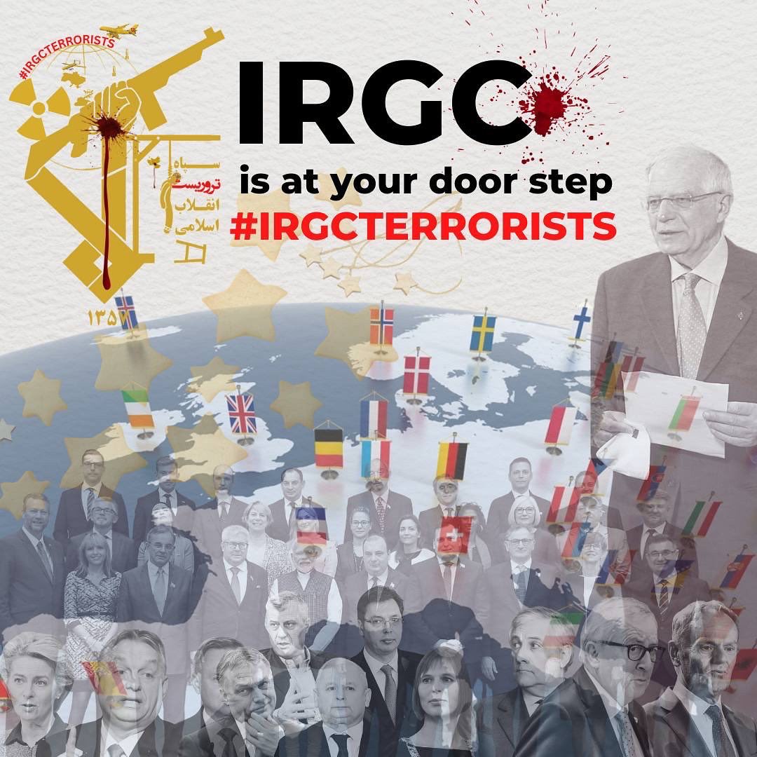 Mary25419671's tweet photo. The Revolutionary Guard is a terrorist organisation that is also active in Europe! 

Ban the activities of the Revolutionary Guard and all its organisations! Now! 
#IRGCterrorists https://t.co/hNGw8whtJQ