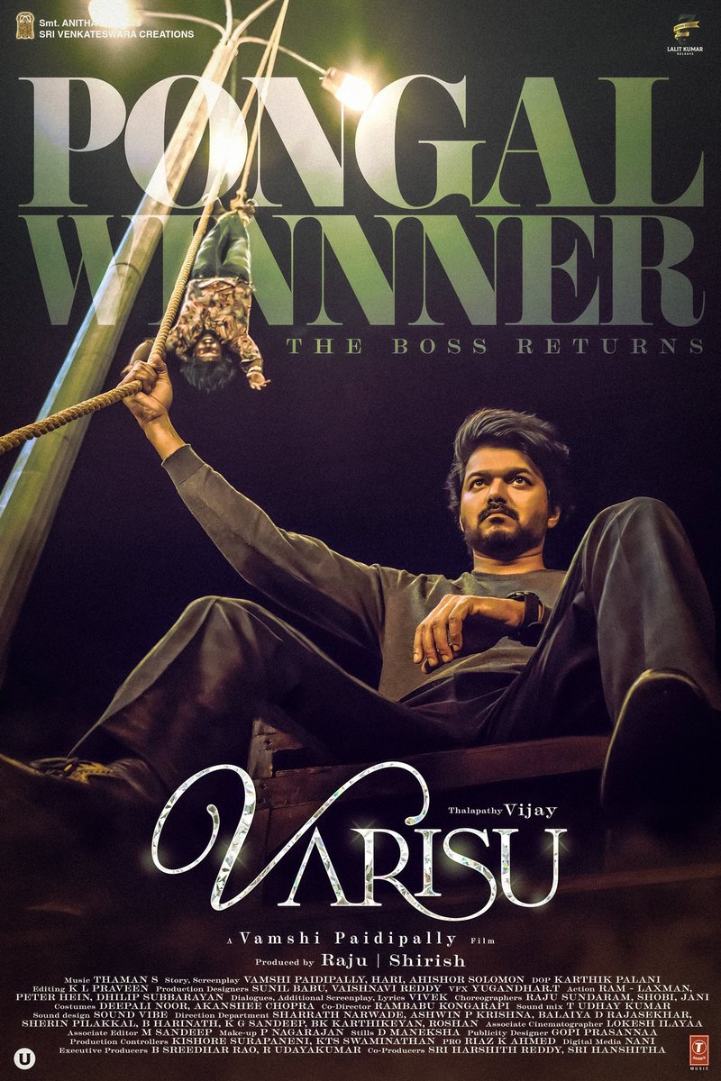 kumaravelbasics's tweet image. #PongalWinnerVarisu @actorvijay @directorvamshi @SVC_official @Dir_Lokesh @7screenstudio @DilRajuOff_ @iamRashmika @Shankar_Live @trishtrashers @PVPCinema @MusicThaman @prakashraaj @ThisIsDSP @Atlee_dir @arrahman