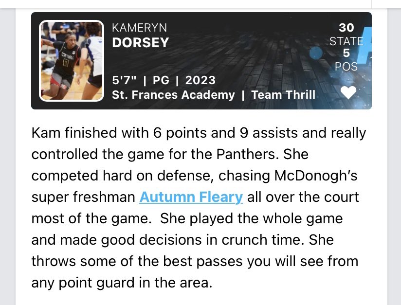 theirnum1fan's tweet photo. Leaders Lead unapologetically & unselfishly 💪🏾 Great game last night by my FAVORITE PG @1kameryn #whynotsfa #pointgod #floorgeneral #2023 🖤💛 #proudmom https://t.co/CNFOmBrN89