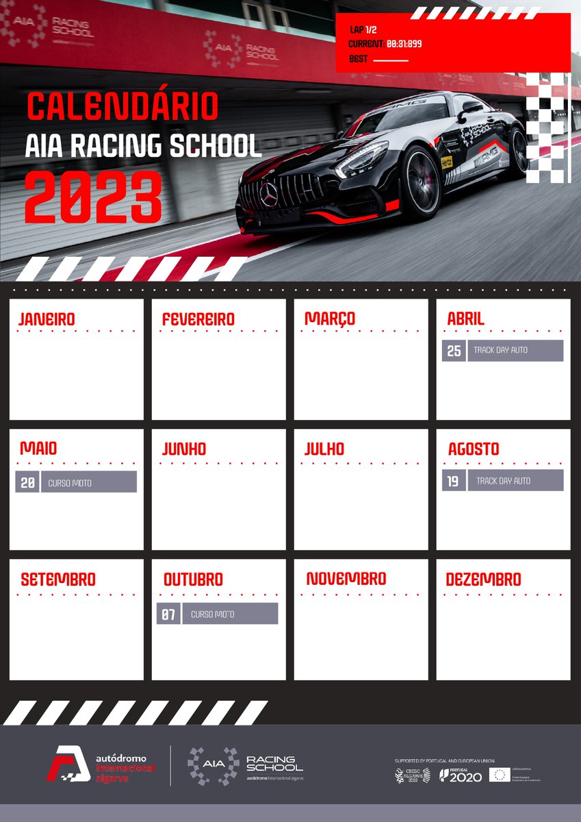 Calendário de eventos AIA Racing School 2023! 😉
.
AIA Racing School Calendar 2023! 😉
#AIA #AIARacingSchool