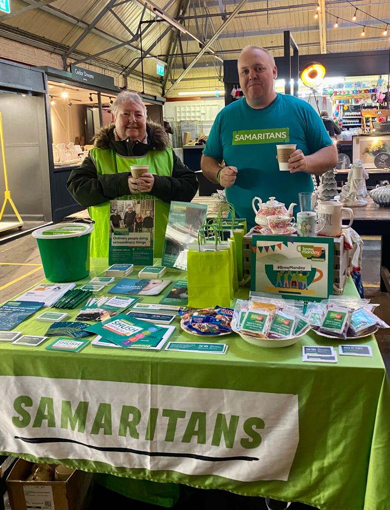 We are open for chit chat! Please pop along to our <a href="/samaritans/">Samaritans</a> stall at Rawtenstall Market today and find out more about what we do, and how you can get involved 💚