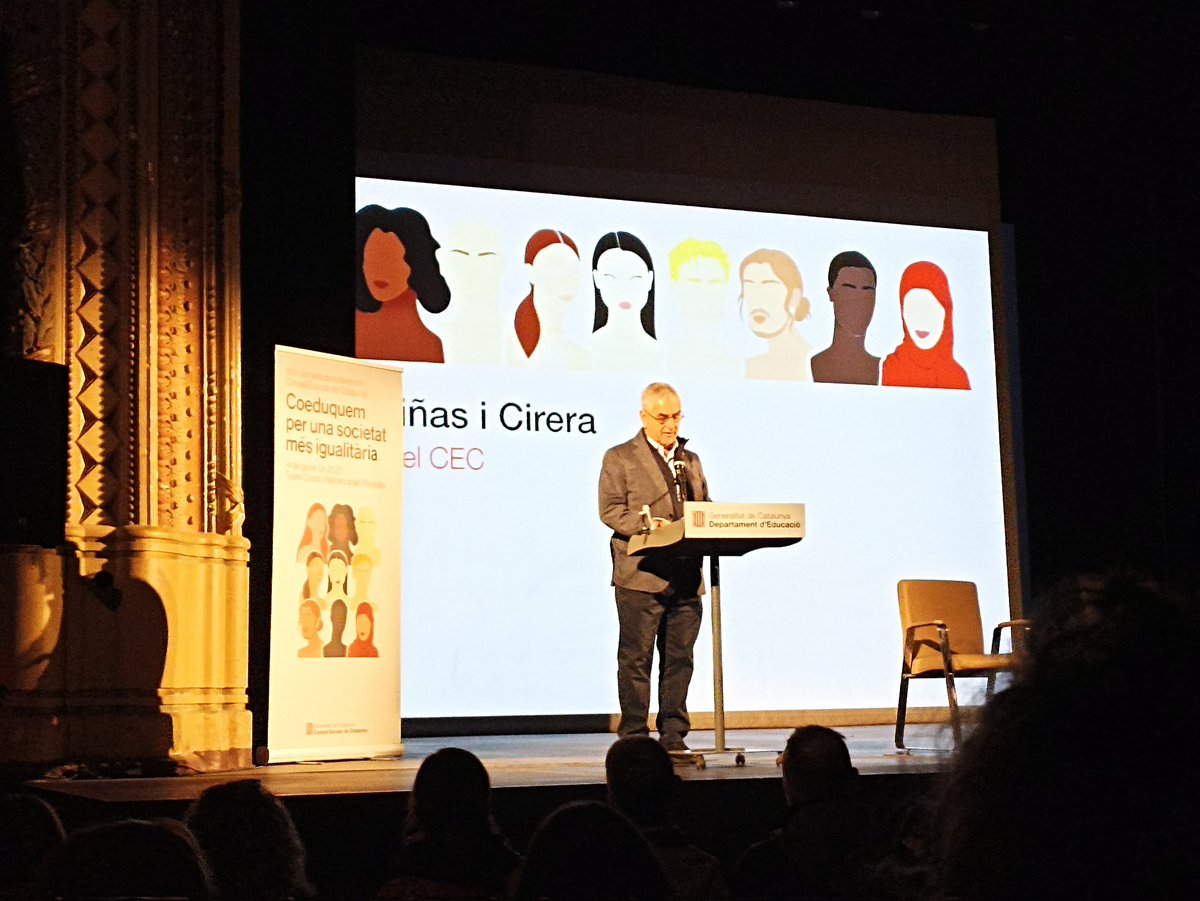 mariaojuel's tweet photo. Coeducar no es només posar junts nenes i nens, sinó prendre consciència de com eduquem per no reproduir estereotips i rols de gènere  i observar sistemàticament com opera la reproducció de desigualtats i les relacions de domini a l'escola. Jornada Coeducació @consescat #coeducat https://t.co/ut3gEQIGPL