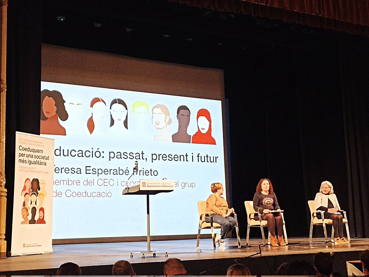 mariaojuel's tweet photo. Coeducar no es només posar junts nenes i nens, sinó prendre consciència de com eduquem per no reproduir estereotips i rols de gènere  i observar sistemàticament com opera la reproducció de desigualtats i les relacions de domini a l'escola. Jornada Coeducació @consescat #coeducat https://t.co/ut3gEQIGPL