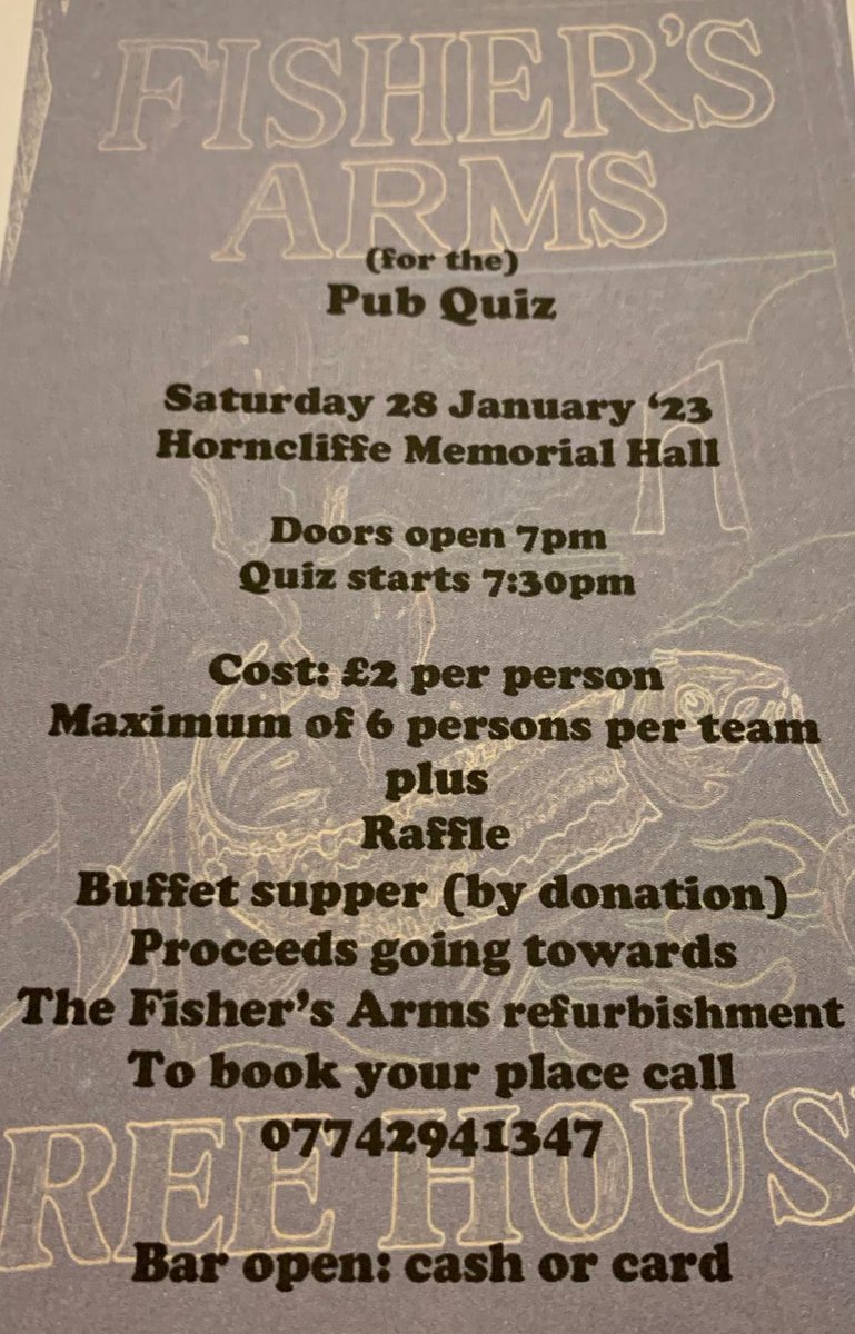 and we are back, refreshed and ready to go . . . 
fancy a Pub Quiz ?