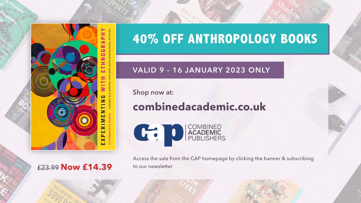 40% sale on #anthropology books @CAP_Ltd in case you fancy the physical copy of Experimenting with Ethnography <a href="/aballes2/">Andrea Ballestero</a>