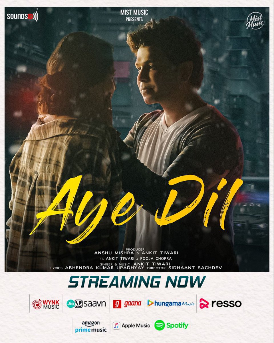 sgkorall's tweet photo. "Feeling the blues? Let @officiallyAnkit newest release, #AyeDil soothe your soul. With heartfelt lyrics, soulful vocals, and a catchy melody this track is the perfect addition to your playlist!❤️
#ayedil #bollywood #music #ankittiwari #poojachopra #soundsidtm #spotify #jiosaavn https://t.co/fkqNwF3quO