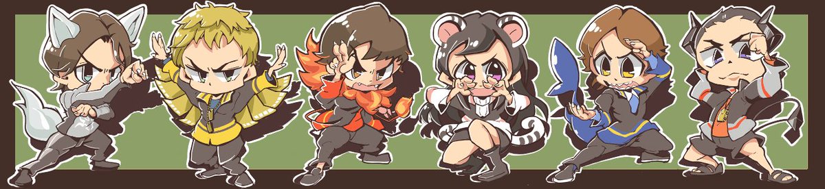 「戦隊集合まつり#サムネが横になったから横画面の絵貼ろう絵描きも見たらやる 」|輝山モミジのイラスト