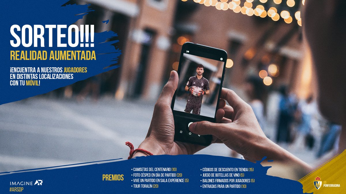 SDP_1922's tweet photo. ¡SORTEOOOOO! 📢🤳
¡Encuentra a jugadores o símbolos de la Deportiva en distintas localizaciones!
Consigue los 8 retos a través de la aplicación @Imaginear y accede a magníficos premios.
¡Suerte!🤞🍀
ℹ️ Bases:
https://t.co/RqHxSI8yHc
#Adelanteyarriba
#ArSDP https://t.co/Mcj45MYT2Q