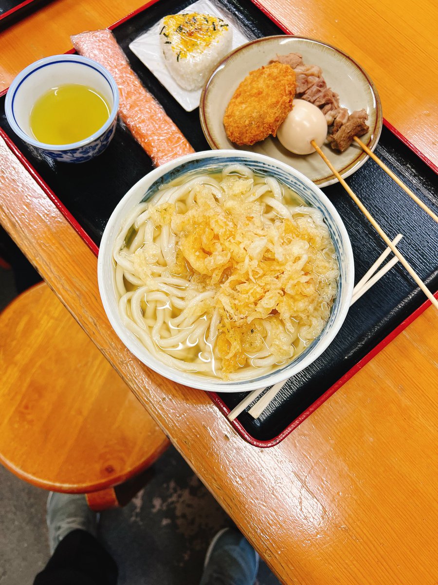 うどん一福 今日の昼食 うどん全部は食べきれませんでした。ごめんなさい。 ＃うどん ＃一福 ＃香川県 ＃昼食