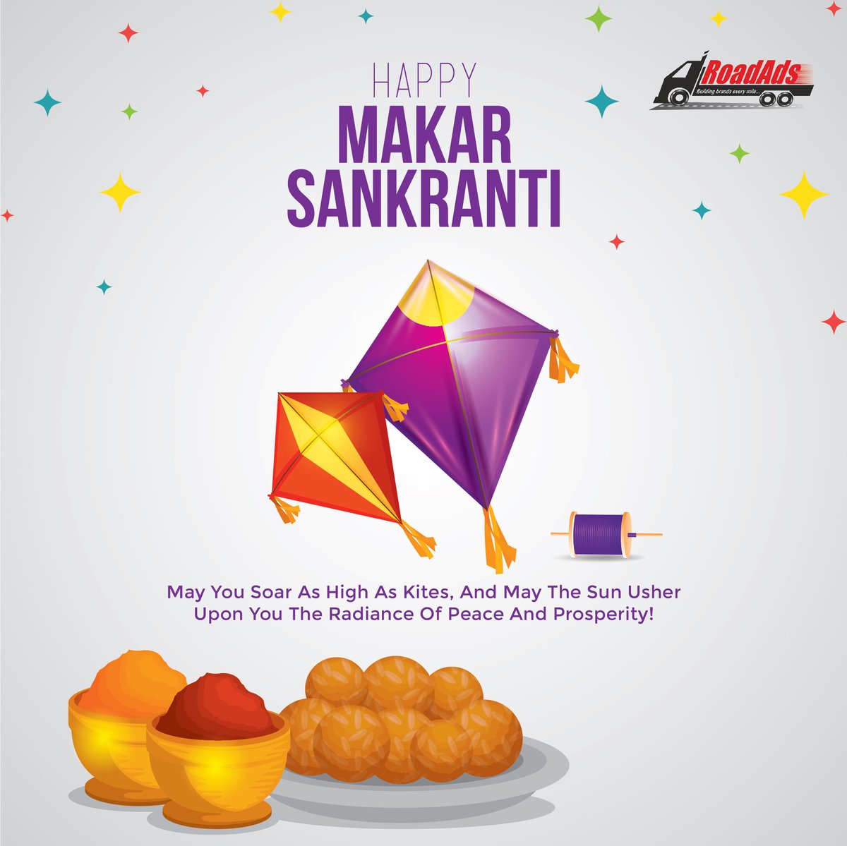 RoadAds_'s tweet photo. Happy Makar Sankranti.!

#makarsankranti2023 #festival #kitefestival
#india #2k23 #socailmedia #socialmediapost https://t.co/QyirJwlCan