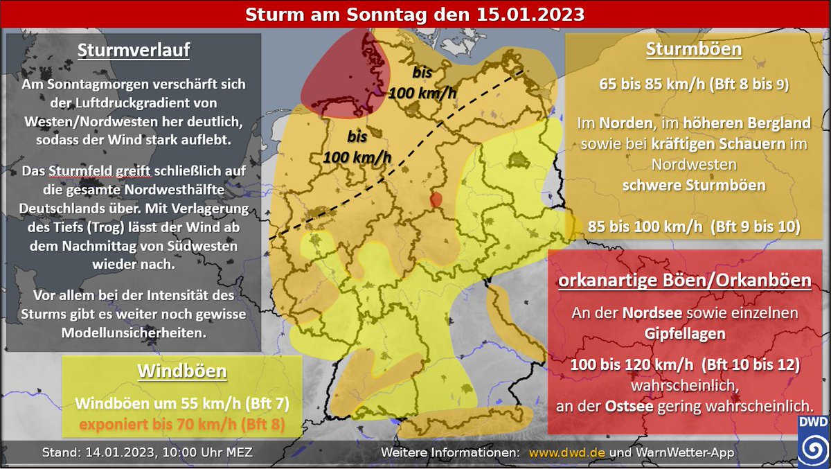 DWD_presse's tweet photo. Morgen sorgt Tief #FREDERIC in einigen Regionen für einen stürmischen #Sonntag! V.a. im Nordwesten bei Schauern #Sturmböen oder schwere Sturmböen (80 bis 100 km/h). An der Nordsee Böen bis 120 km/h möglich. Äste können von Bäumen brechen und Gegenstände können umherfliegen. /V https://t.co/oUg5SyLyTc