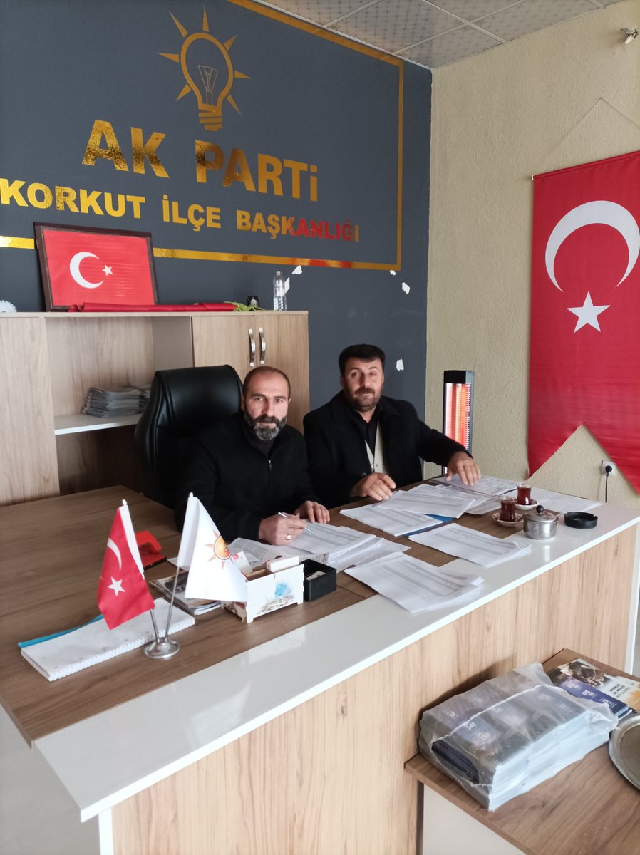 Ak parti Korkut ilçe seçim işleri başkanı cüneyt güler ile birlikte sandık çalışmamızı tamamladık hayırlara vesile olsun
