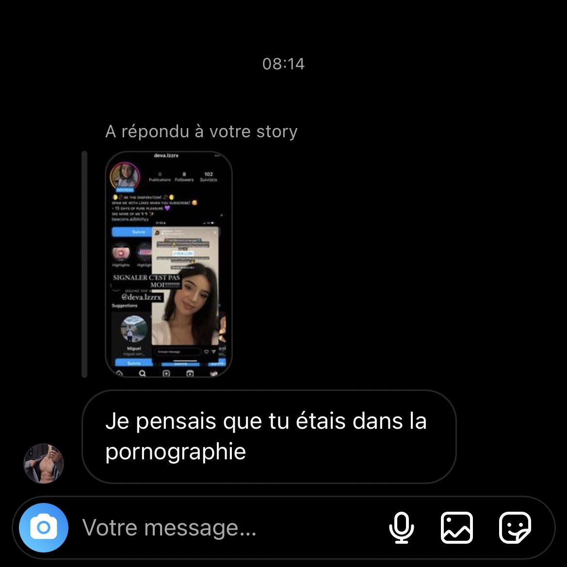 deva on Twitter "mon cousin italien💀…(qlqn a fait un compte fake de moi avec un onlyfan)"