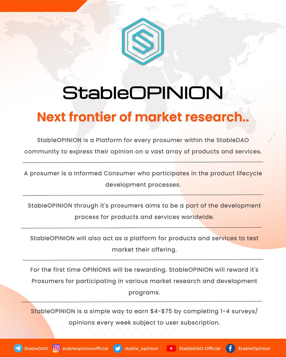 stable_opinion's tweet photo. Unleash the power of the prosumer and join StableOPINION - the platform to voice your opinion and help shape the products and services of tomorrow! Experience the revolution, and help create a better future for us all.
.
.
#stabledao #stableopinion #opinion #survey https://t.co/tm4XJc9KJ6