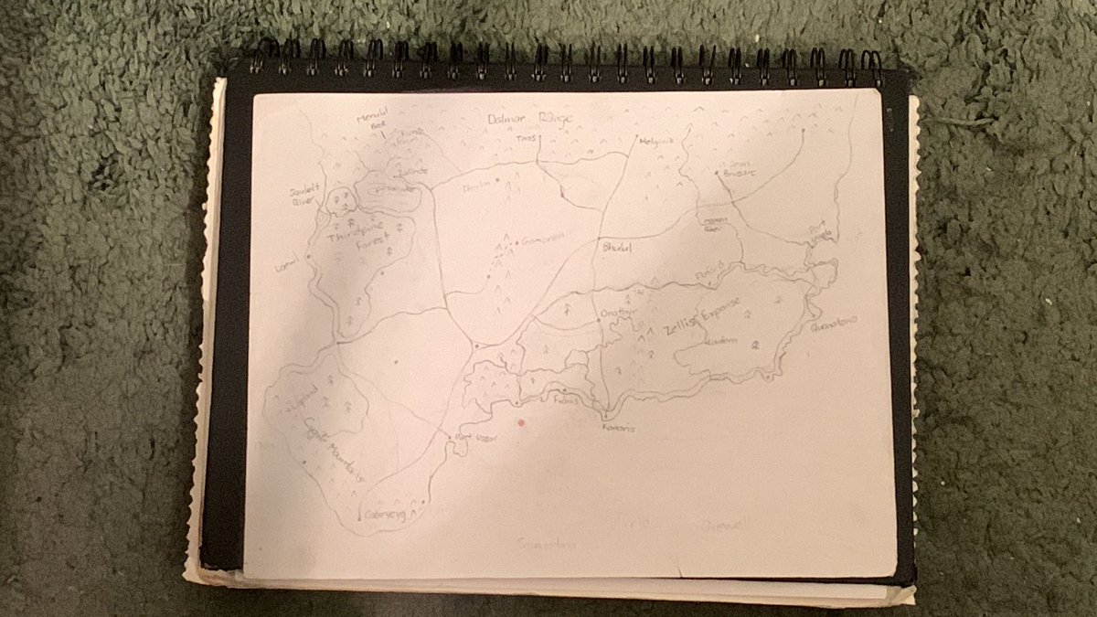 Alpha857's tweet photo. @JessicaNigri I’m fleshing out my D&amp;D campaign world!!! I can’t exactly show you all of it, as that’s kind of impossible, but here’s part of a continent I drew!!! It’s not final yet https://t.co/iCuS3cLny4