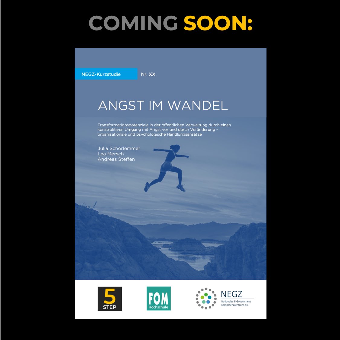 #PREVIEW: So ungefähr wird unsere Kurzstudie „Angst im Wandel“ bald aussehen.

Transformationspotenziale in der öffentlichen Verwaltung durch einen konstruktiven Umgang mit Angst vor und durch Veränderung – mehr dazu: 5step.org/angst-im-wande…

#Verwaltung #Transformation #Menschen