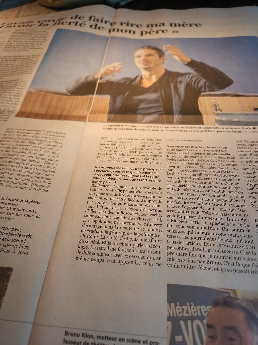 christallard's tweet photo. @JeremyFerrari Quel superbe article ce week-end dans @lesoir... Bravo pour ce parcours... 😍 https://t.co/DCZAjCoinR