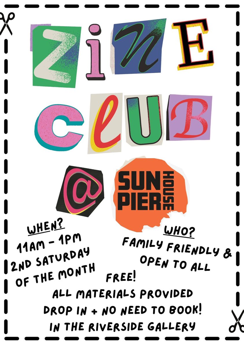 philippahornsby's tweet photo. I’m running my monthly Zine Club at Sun Pier House CIC in Chatham! It’s a free drop-in session from 11am - 1pm. You can check out the gallery space and there’s a community cafe onsite too! Next one is Feb 11th, same time/same place! https://t.co/27wc4QUUpH