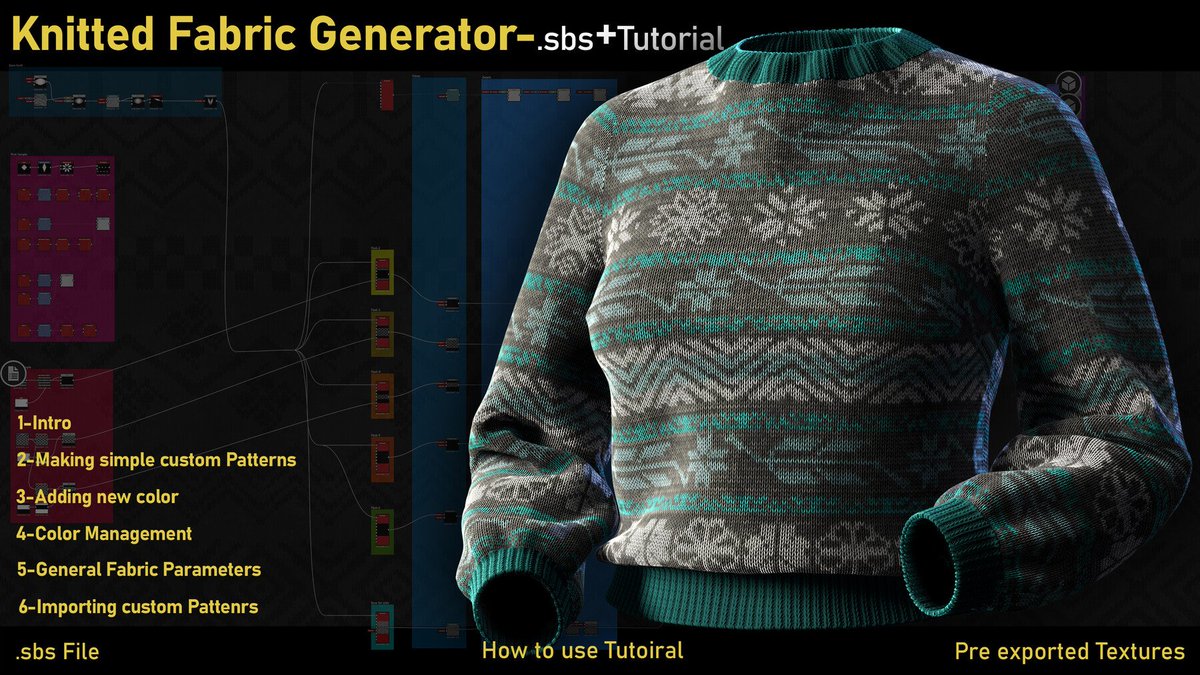 S3ART_Store's tweet photo. Knitted Fabric Generator + Tutorial
✅ Get it here: https://t.co/j5KjTRCwIz
-
#associate #materials #deboxstudio #substancedesigner https://t.co/2FIKVyOYBc