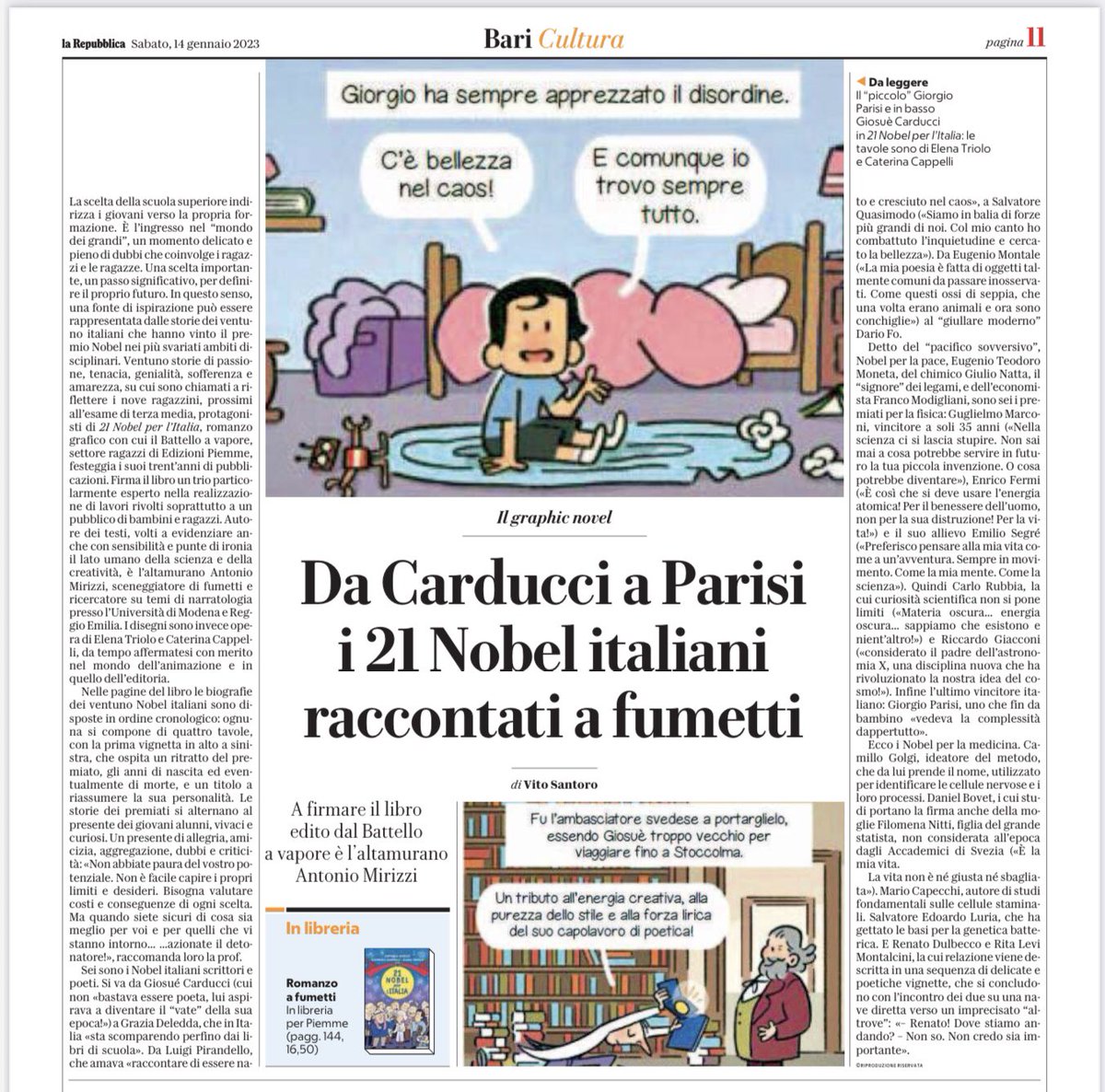 #ilBattelloaVapore <a href="/edizpiemme/">Edizioni Piemme</a> oggi su <a href="/RepBari/">Repubblica Bari</a>