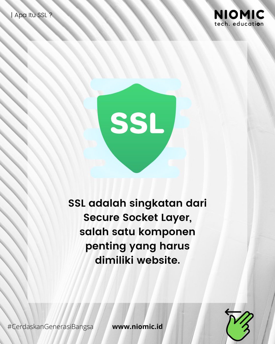 niomicID's tweet image. Kenapa SSL Penting Untuk Sebuah Website ? 🤔
.
.
Simak yuk Penjelasannya Berikut 🧐
.
.
 #niomic #cerdaskangenerasibangsa #belajarprogramming #tech #programmer #programming #technology #programmerindonesia #SSL #website
