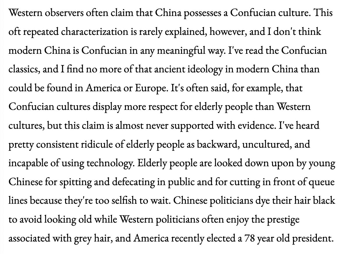 chineseciv's tweet photo. Modern Chinese society is not influenced by Confucianism in any meaningful way. Western Marxism and consumerism are far more influential. Students might memorize a couple of Confucius' quotes, but that's basically the extent of his contemporary influence. https://t.co/P3RueoDPaF